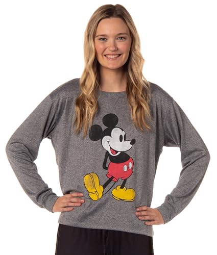 Disney Womens' Mickey Mouse Long Sleeve Pajama Top Sleepwear Shirt