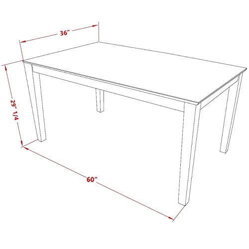 East West Furniture Capri 7 Piece Kitchen Counter Height Set Consist of a Rectangle Dining Room Table and 6 Wooden Seat Chairs, 36x60 Inch, CAPU7H-OAK-W