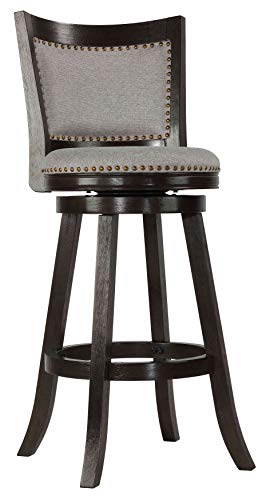 Cortesi Home Ferne Solid Wood Swivel Counter Stool, 24
