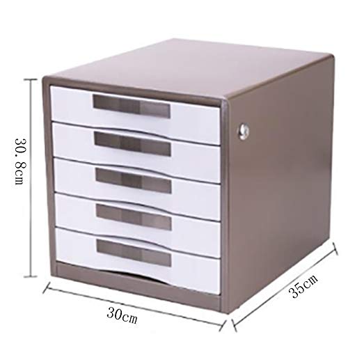Storage with Lock Metal Desktop File Cabinet with Index Label Drawer Data Storage Cabinet Office Supplies (Five floors)