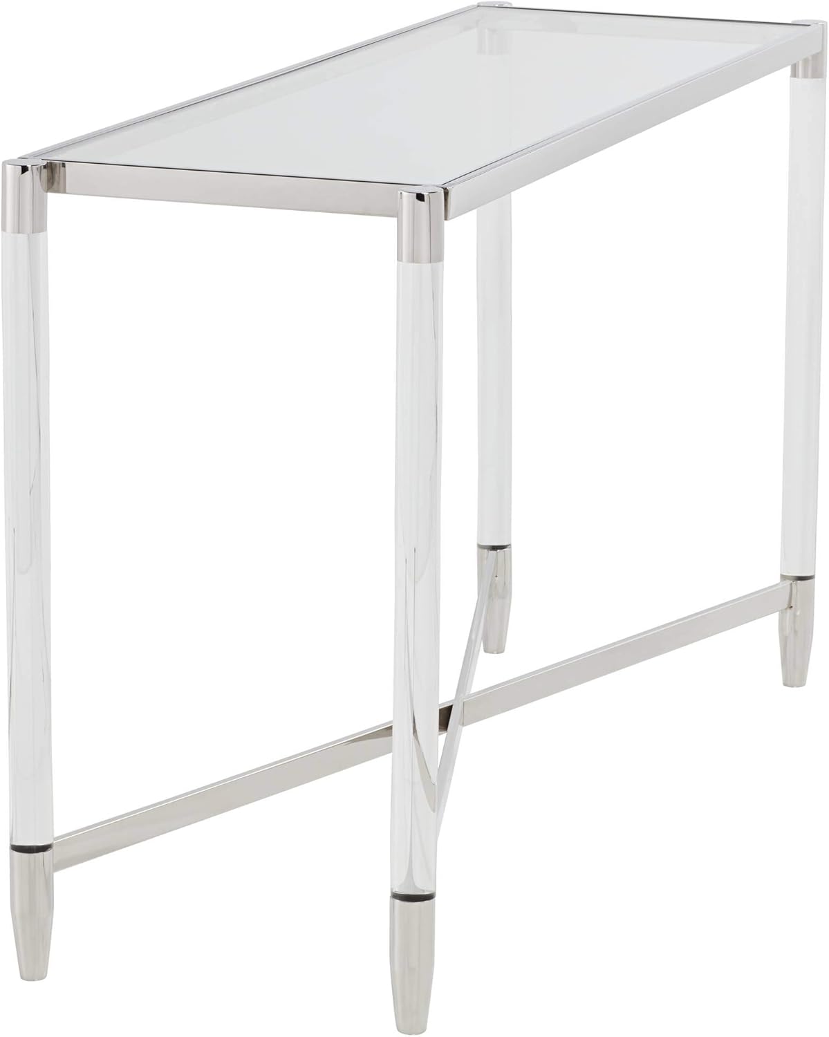 55 Downing Street Stefania Modern Silver Rectangular Console Table 50