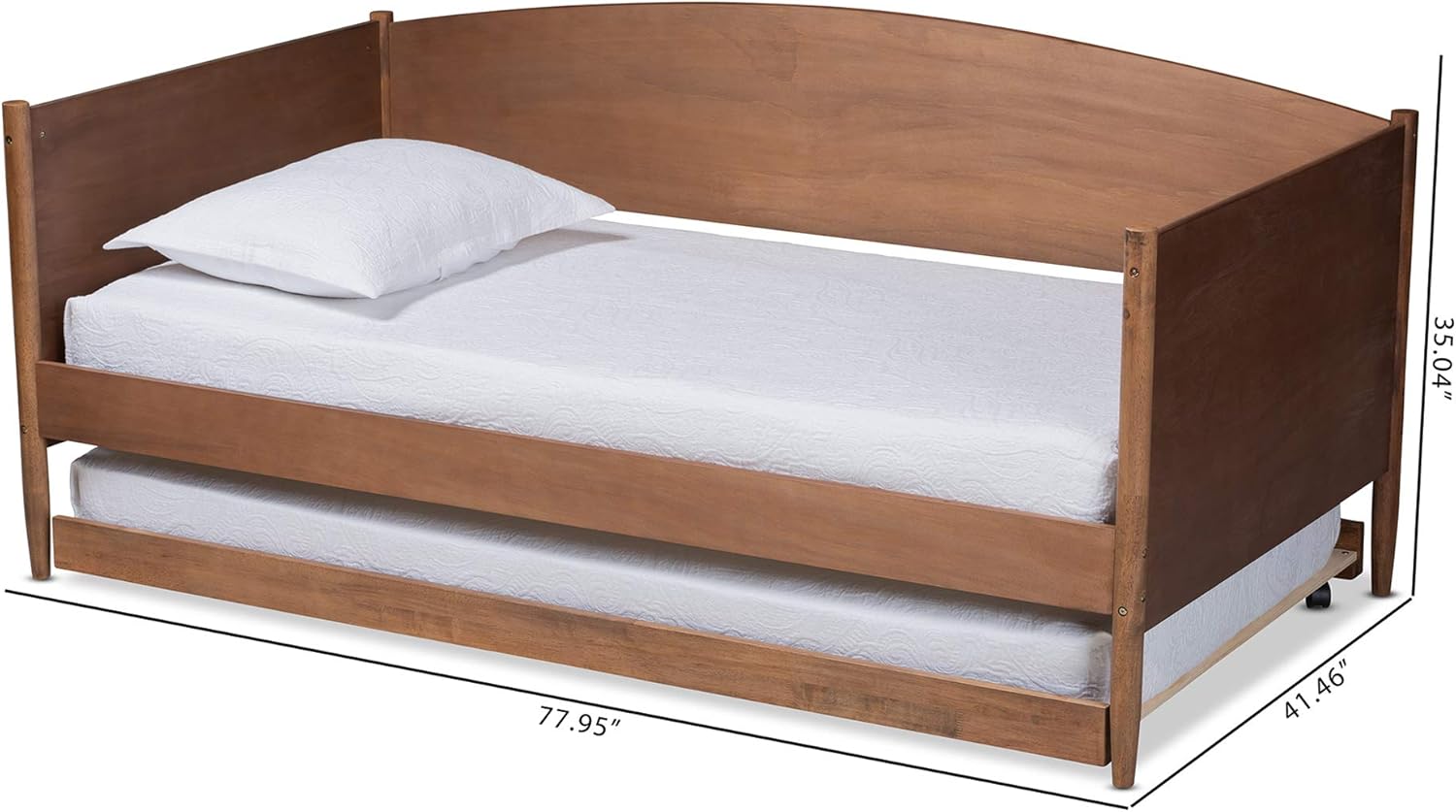 Baxton Studio Trundle, Single, Ash walnut