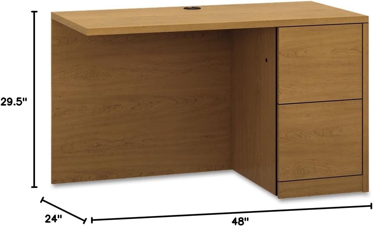 HON 105905RCC 10500 Series L Workstation Return, Full-Height Right Ped, 48w x 24d, Harvest