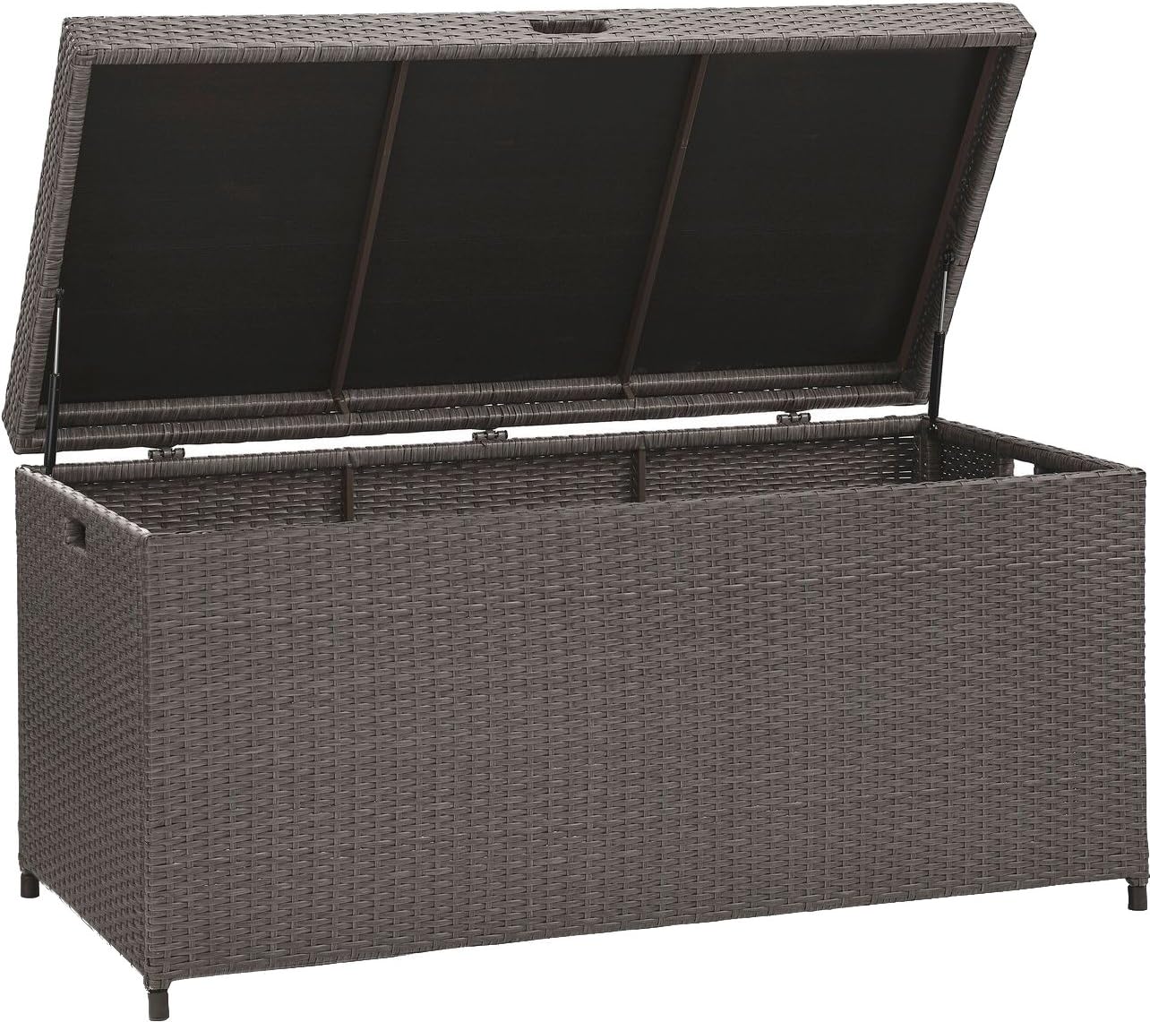 Crosley Palm Harbor Collection|Outdoor Wicker Storage Bin - Grey
