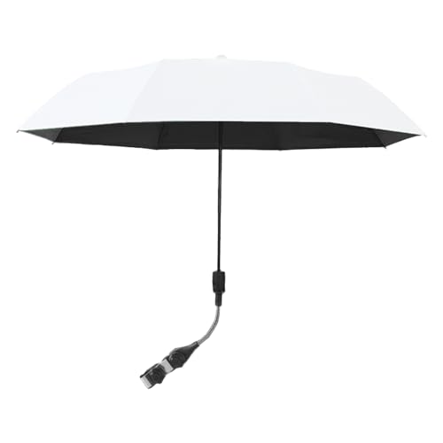 Chair Umbrella with Clamp, Universal Adjustable Beach Chair Umbrella Wheelchair Umbrella, Clip on Umbrella for Beach Chair, Stroller Umbrella Sunshade Umbrella for Patio Chairs Parasol Golf Carts