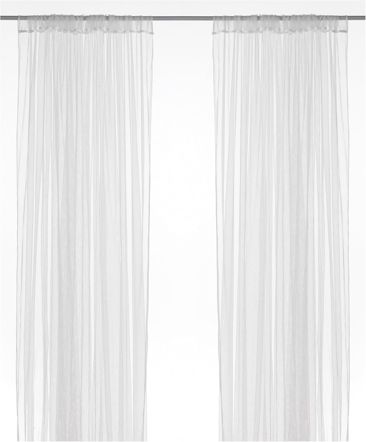 IKEA LILL Curtains Sheer Net White 2 Panels 110 X 98 Canopy Room Divider Voile