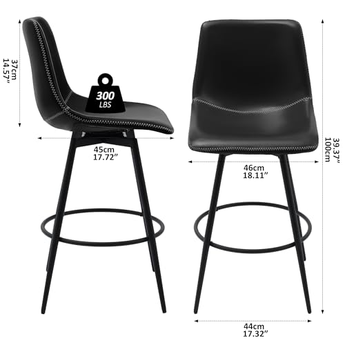 Swivel Counter Height Bar Stools, Armless 26
