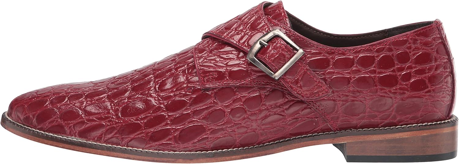 Stacy Adams mens Gavino Plain Toe Monk Strap,RED,13 M US