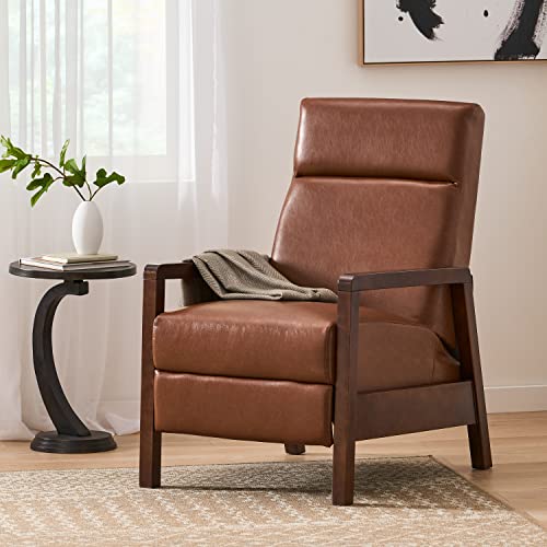 Christopher Knight Home Fernhill Recliner, Cognac Brown + Dark Espresso