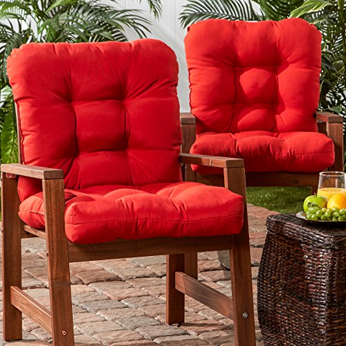 Greendale Home Fashions Outdoor Seat/Back Chair Cushion, Set of 2, Foliage 2 Count