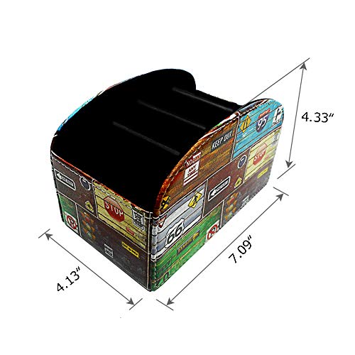 Leather Desk Organizers, Cubical Decorations Office Desk Accessories and Workspace Organizers Multi-Functionaloffice Table Organizer for Caddy Store TV Remote Holders Brush Pencil and Glasses