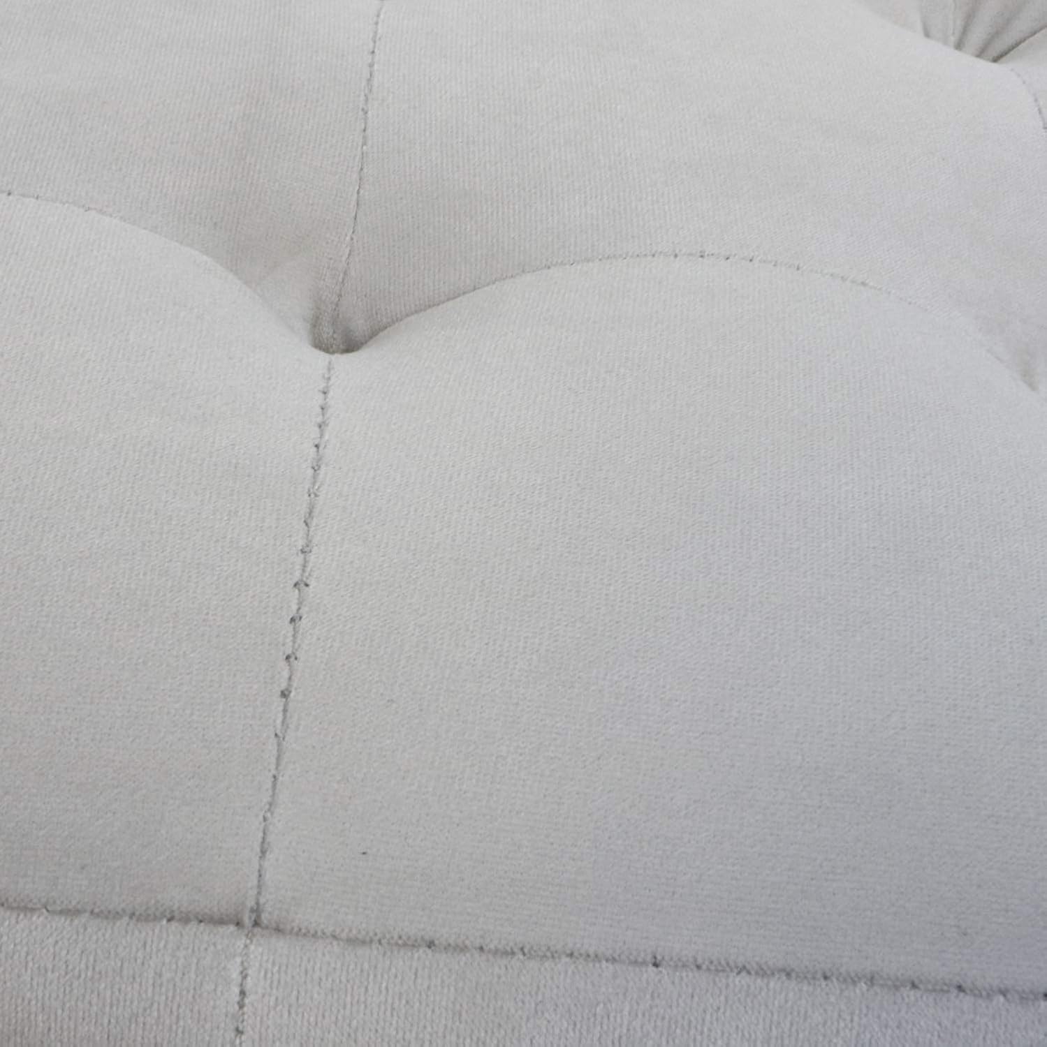 Warehouse of Tiffany Margazi Grey 23-inch Square Tufted Padded Ottoman