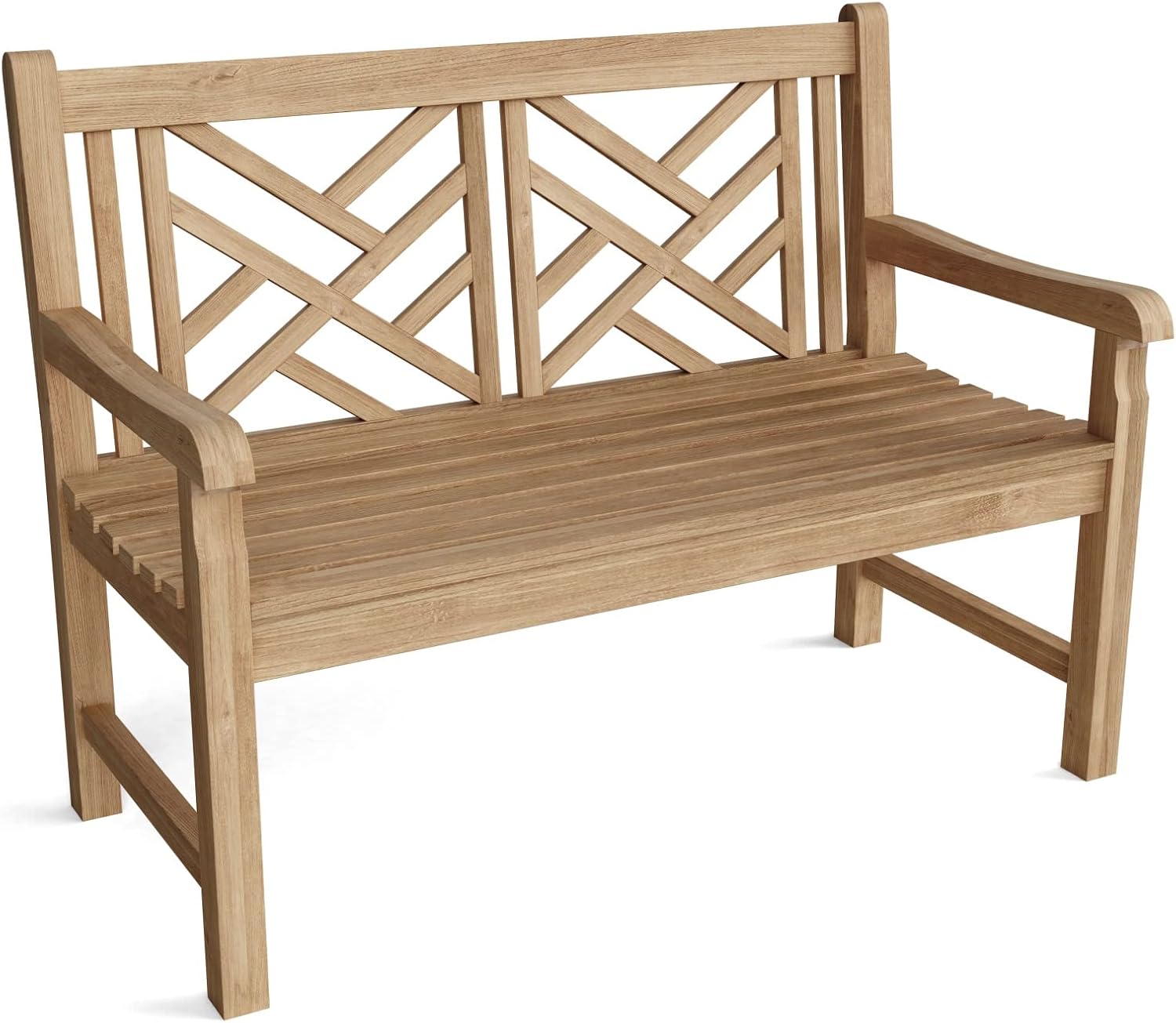 Anderson Teak BH-121 Vilano 2-Seater Bench, Honey Gold Teak