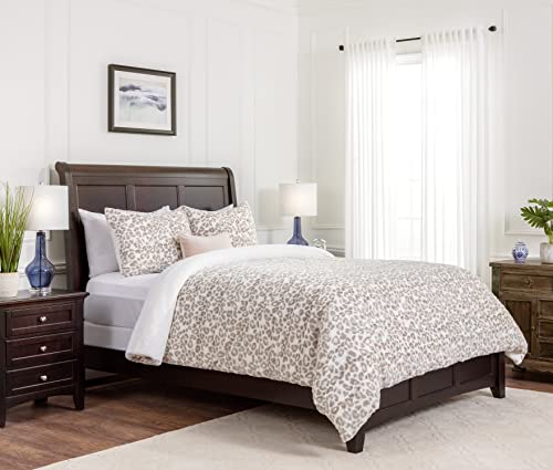 Chanasya Premium Long Fur Duvet Cover Set - Faux Fur & Minky Blanket Duvet Cover (90” x 90”) & 2 Pillow Shams (20” x 26”) - 3-Piece Set, Gray, Queen