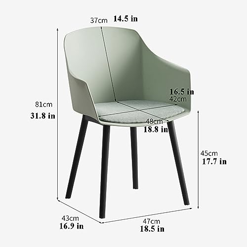 Modern Kitchen Dining Chairs Set of 4, with Ergonomic Armrests Backrest, for Counter Lounge Living Room Chair, Contemporary Bedroom Lounge (Color : Pink, Size : 47 * 43 * 81cm)