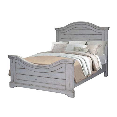 American Woodcrafters Stonebrook Panel Bed, Queen, Antique Grey
