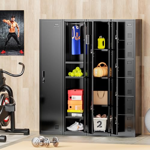 Greenvelly Metal Locker for Office Storage Locker Employees Locker for School Gym Lockers Corridor Locker 6 Tier 6 Door