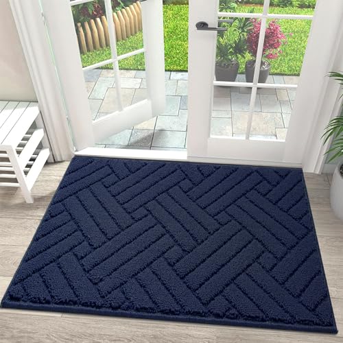 Door Mat Indoor Doormat, Entryway Rug Door Mats Non-Slip Rubber Backing, Low-Profile Entrance Rugs, Absorbent Resist Dirt Doormats Washable Floor Door mat,Green 24