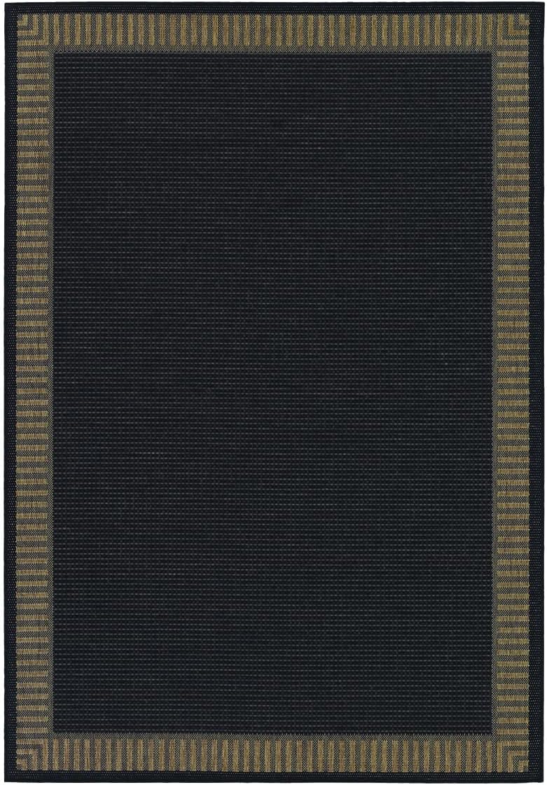 Couristan Recife 1681/2000 Wicker Square Rug, 7-Feet 6-Inch, Stitch/Black/Cocoa