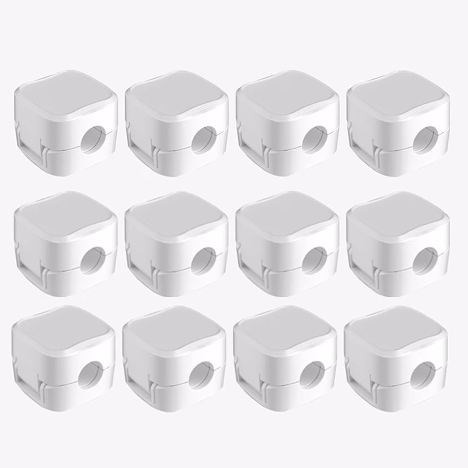 12 Pack Magnetic Cable Clips Cord Organizer Black Self Adhesive Cord Holder Under Desk Cable Management for Home,Office,Car,Desk,Nightstand