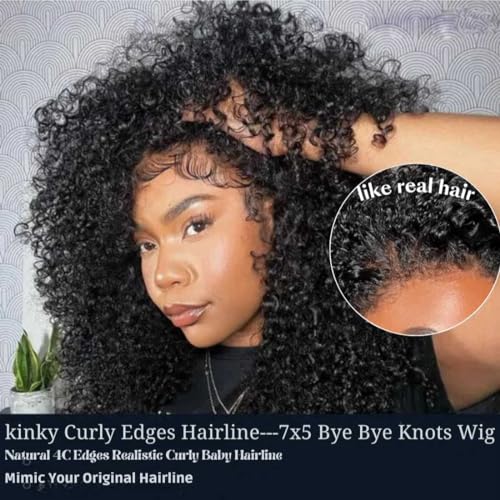 Beauty Forever 12inch Curly Glueless Wigs Human Hair 7X5 Bye Bye Knots Wear and Go Bob Wig with Reddish Brown,Pre Plucked Pre Cut HD Lace Short Curly Wig for Women 150% Density 33B Color