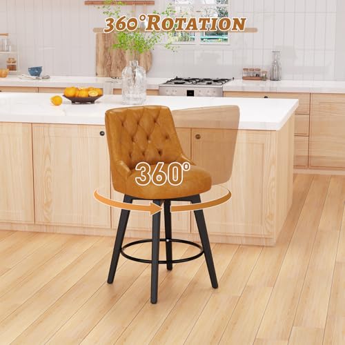 Sunny Heart Swivel Bar Stools with Backs,30