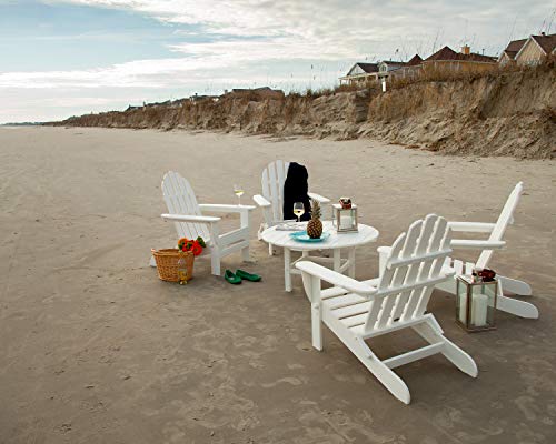 POLYWOOD PWS119-1-TE Classic Adirondack 5-Piece Conversation Set, Teak