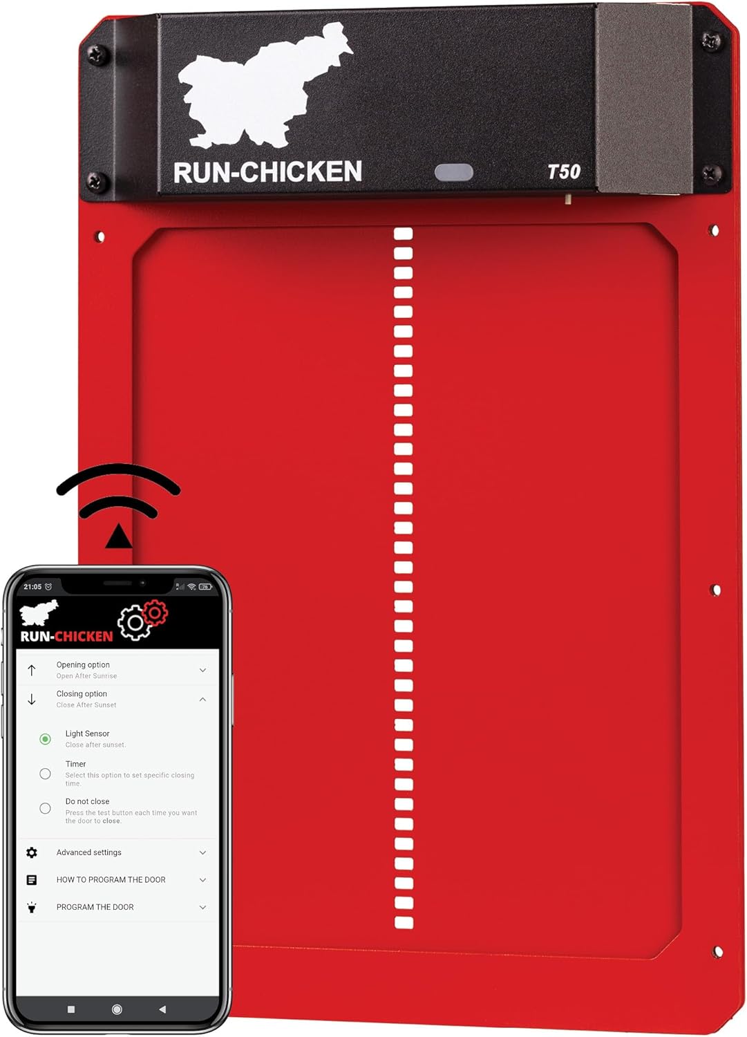Run Chicken Door Model T50 (Red)