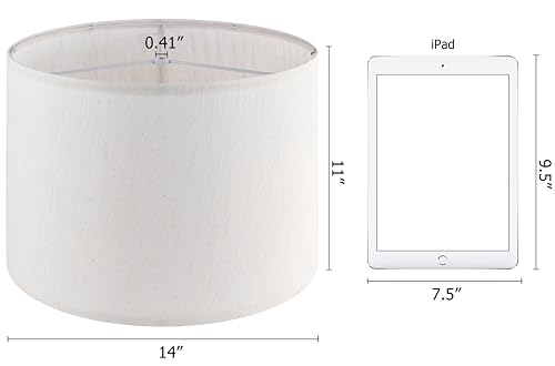 Lamp Shades Set of 2 Drum Shaped Bamboo Patterned Fabric Lampshade 14