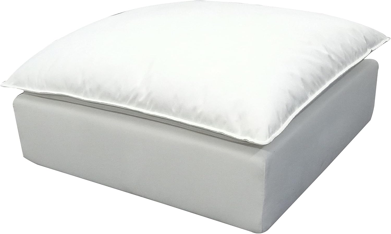 TOV Furniture Cali Pearl Upholstered Ottoman in LiveSmart Performance Fabric