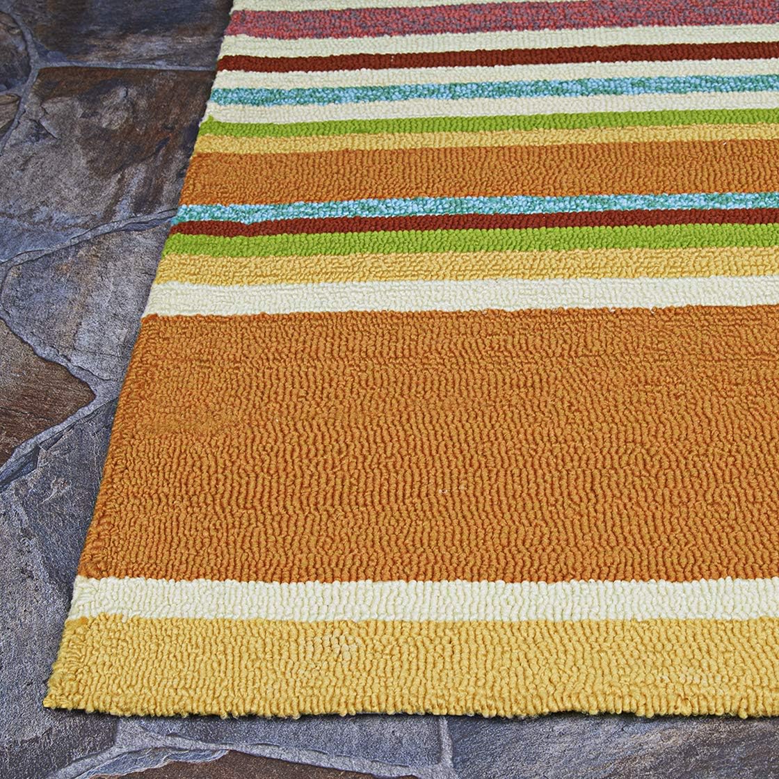 Couristan Covington Sherbet Stripe/Multi Rug, Azure, 8-Feet x 11-Feet