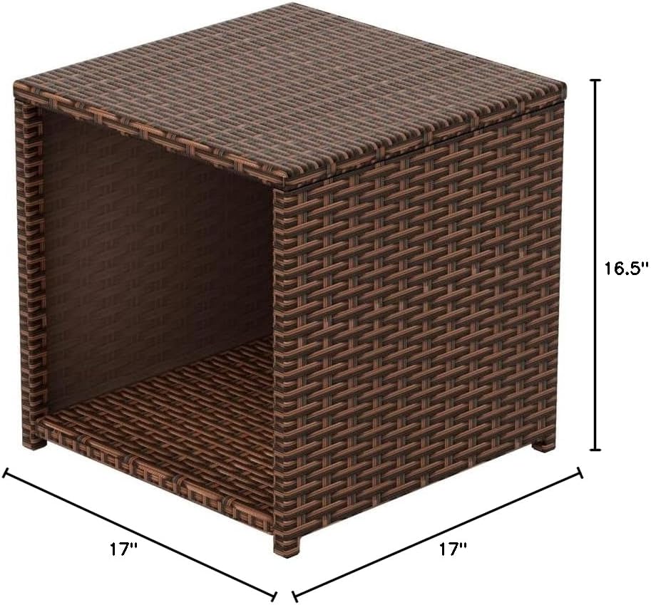 Wynston 2-Piece Wicker/Rattan Cube and Square Table Set