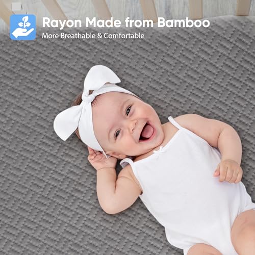 Hanherry 100% Waterproof Mattress Protector Twin XL Size, Rayon Made from Bamboo Mattress Cover 3D Air Fabric Cooling Mattress Pad Cover Smooth Soft Breathable Noiseless, 8''-21'' Deep Pocket