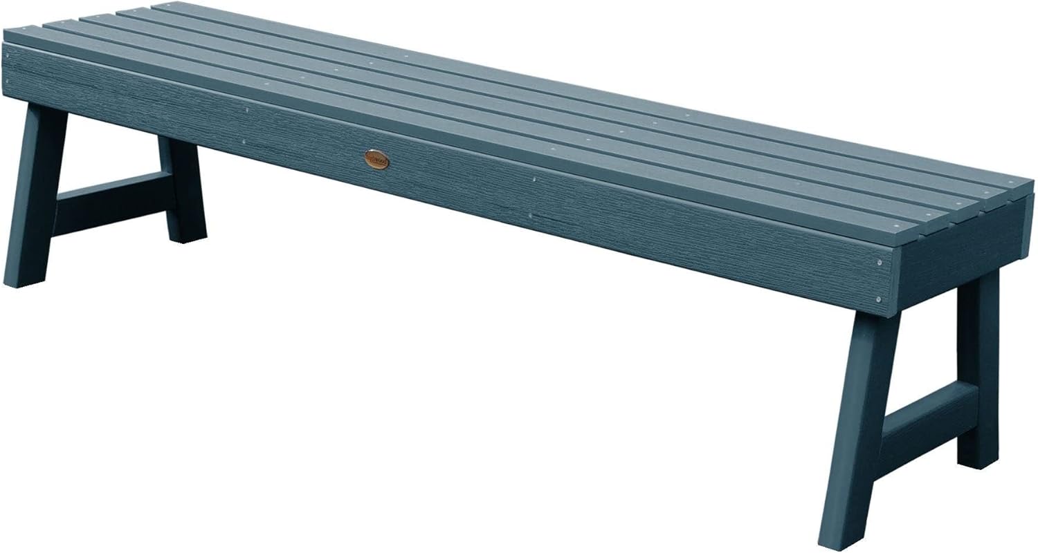Highwood Weatherly Picnic Garden Bench, 5 feet, Harbor Gray