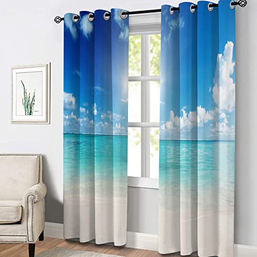 Aimego Galaxy Blackout Curtains Outer Space Universe Nebula Night Starry Window Drapes Decor for Kids Boys Teens Bedroom Living Room Grommet Room Darkening Curtains 2 Panel Set, 42