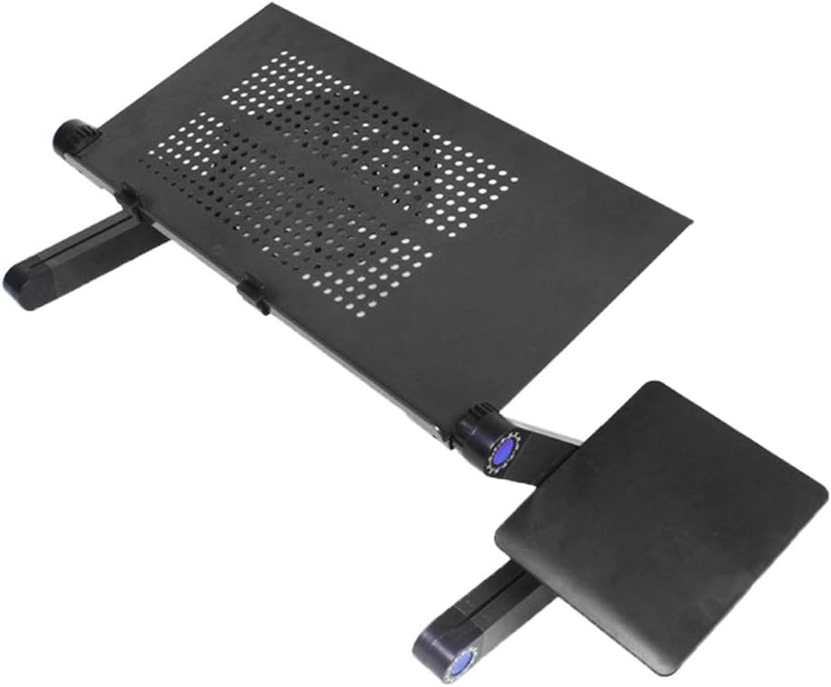 Adjustable Foldable Aluminum Laptop Table Desk Stand Cooling Fan Mouse Pad Lap