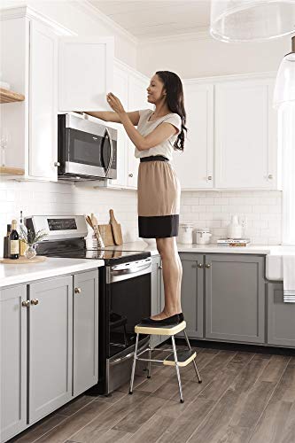 COSCO Stylaire Retro 1-Step Steel Step Stool, Yellow