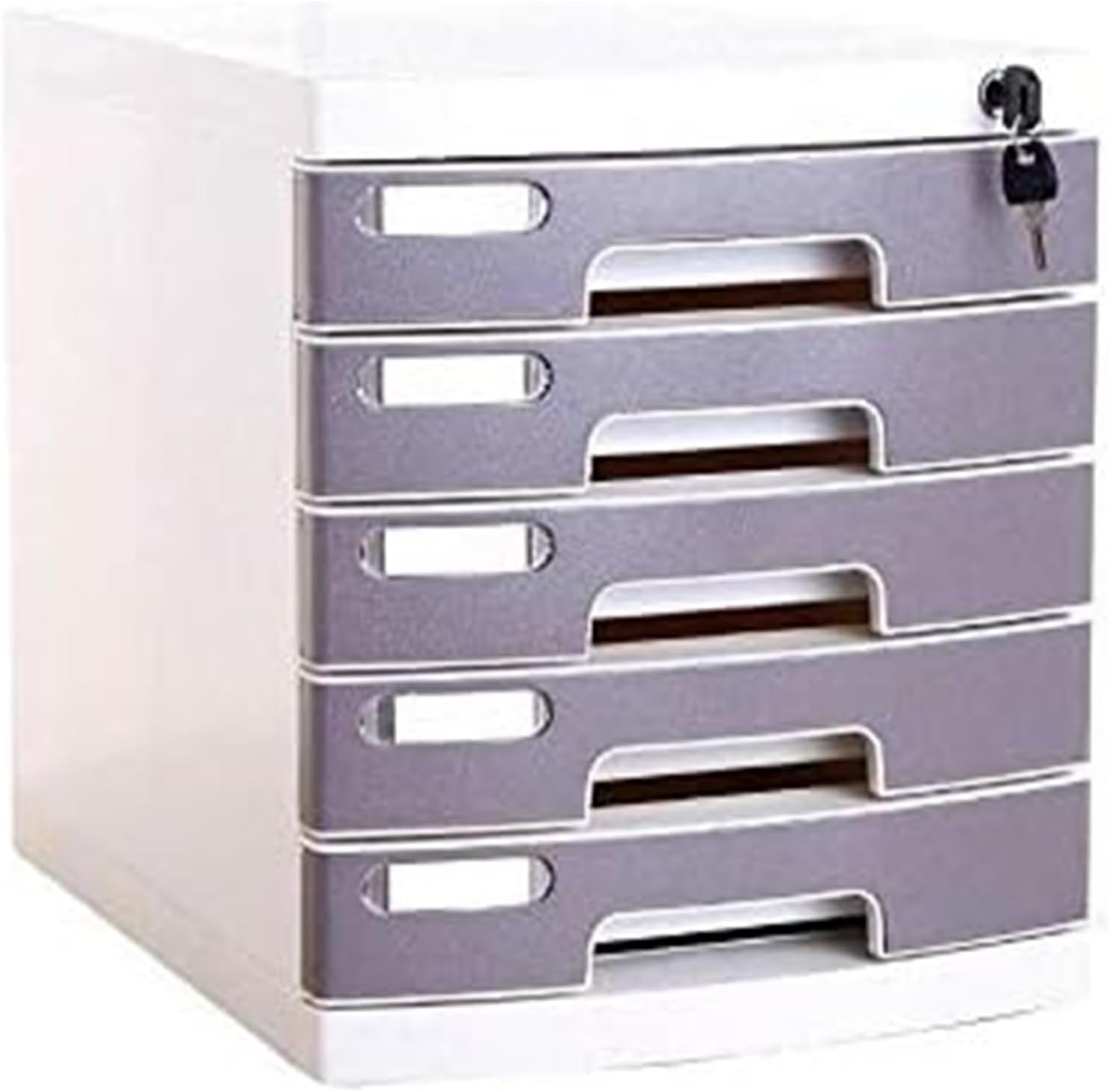 File Cabinet Desktop File Cabinet, 5-Layer Drawer Storage Organization, with Lock/Blank Label，Suitable for Office Supplies