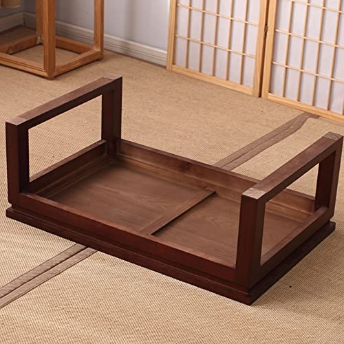 Apartment Small Coffee Table Low Floor Table Wooden Coffee Table Low Wooden Table Dining Table Office Table for Sitting On The Floor (Color : Brown, Size : 70x45x30cm) (Brown 50x40