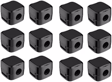 12 Pack Magnetic Cable Clips Cord Organizer Black Self Adhesive Cord Holder Under Desk Cable Management for Home,Office,Car,Desk,Nightstand