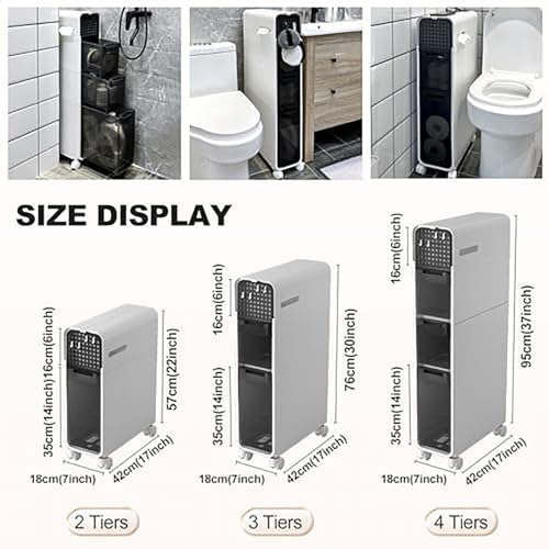 Slim Bathroom Storage 2/3/4Tier,7