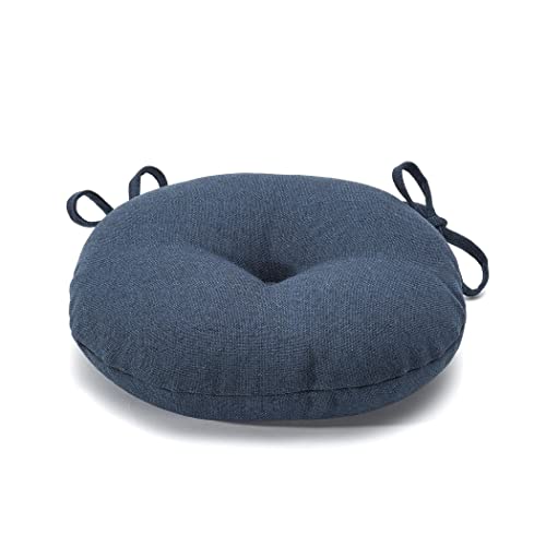 Klear Vu Bistro Outdoor Round Seat Cushions, Wellfleet Bay Woven Revolution Performance Fabric (Set of 2), 2 Count (Pack of 1), Natural