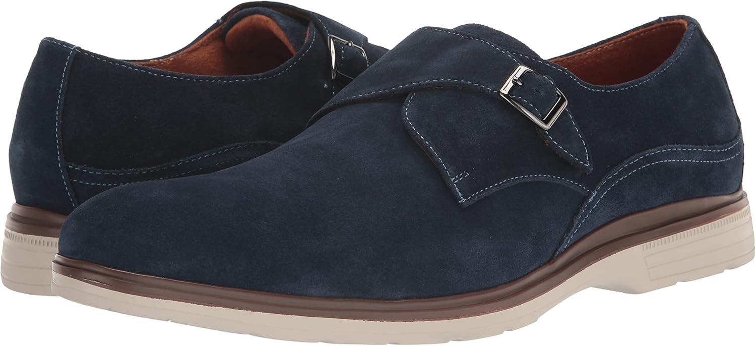 Stacy Adams Men's Taylen Monk-Strap Loafer, Navy, 12