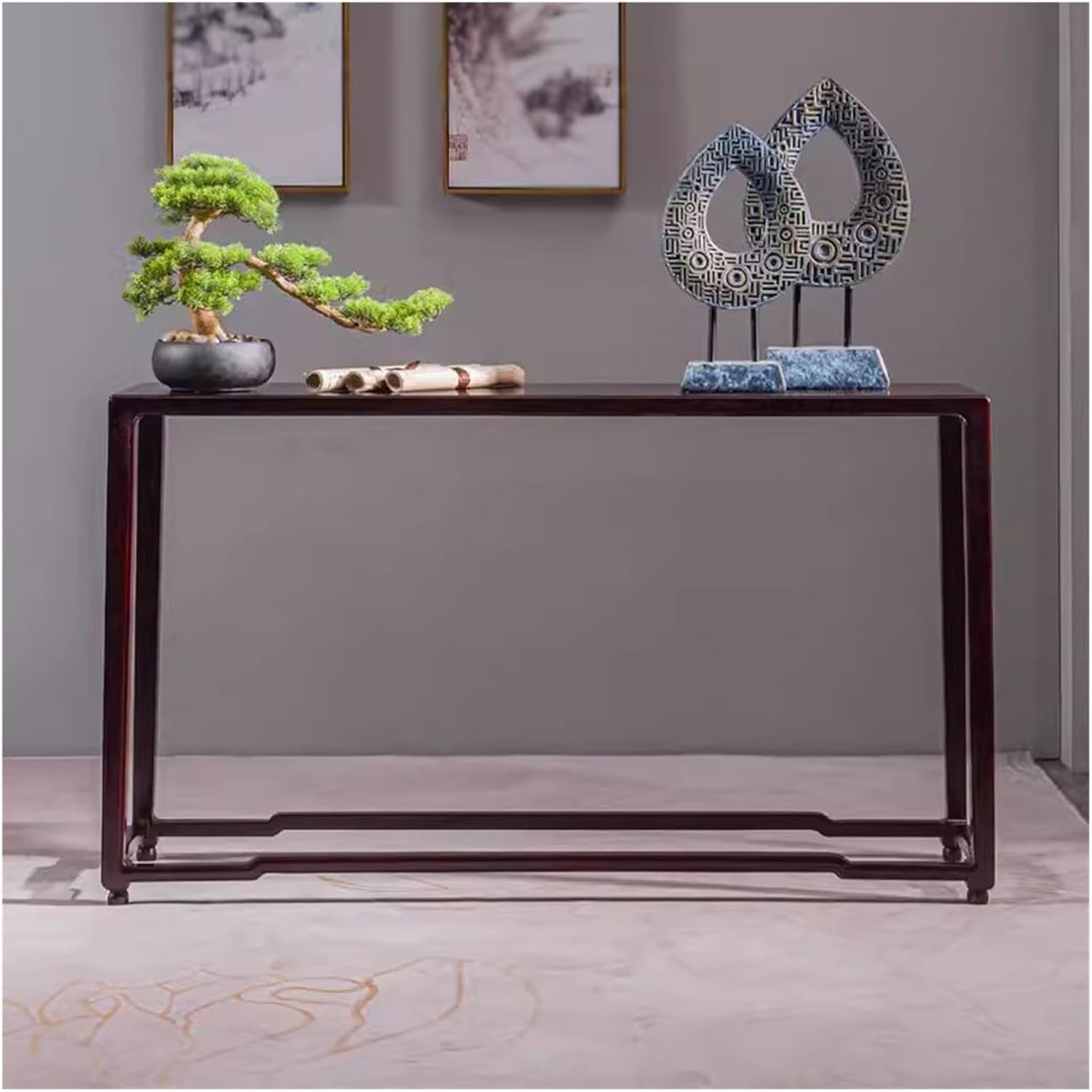 Mandir for Home Solid Wood Buddha Table Chinese Style Altar Entrance Table Household Incense Case Buddha Seat Cabinet Worship Table Buddhist Altar