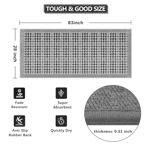 GOYLSER Front Door Mat Outdoor Entrance, Gray Fall Outdoor Mats for Front Door, Inside Entryway Mat Non Skid Washable Door Mat Inside Entry Mat, Outdoor Doormat Inside Entrance, 26x36 Inches, Lantern