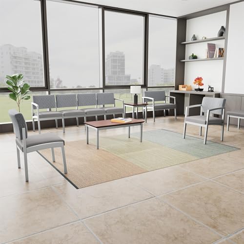 Lenox Steel Modern Fabric Guest Chair in Black/Adler Gray Flannel