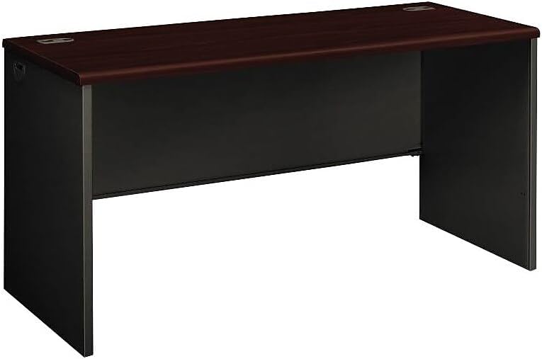HON 38922NS 38000 Series Desk Shell, 60w x 24d x 29-1/2h, Mahogany/Charcoal