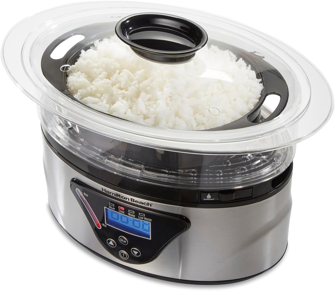 Hamilton Beach 37530C Digital Steamer, 5.5 quart, Multicolor