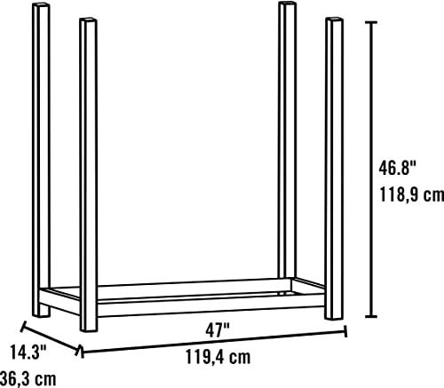 ShelterLogic 4' Firewood-Rack-in-A-Box All-Season Ultra Duty Steel Premium Firewood Rack Without Cover