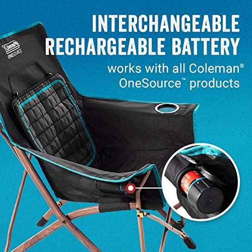 Coleman OneSource Rechargeable Heated Seats – Heated Camping Chair, Chair Pad, & Stadium Seat for Cool-Weather Outdoor Lounging, Tailgating, & Camping